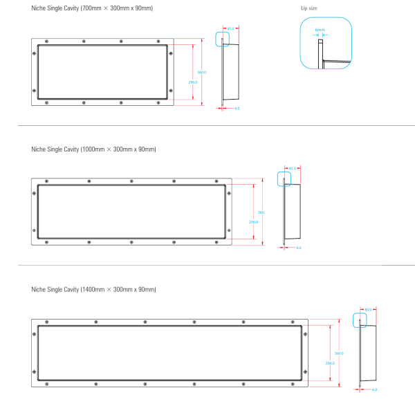 Akril wall niches