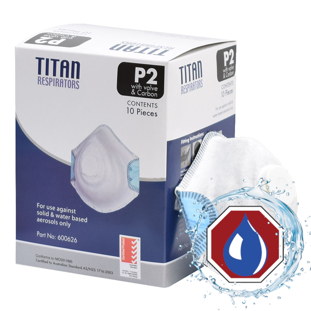 TITAN P2 Valved Carbon Disposable Respirator
